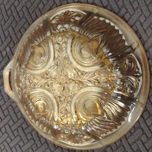 Irridescent Carnival Glass Relish Dish